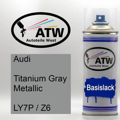 Audi, Titanium Gray Metallic, LY7P / Z6: 400ml Sprühdose, von ATW Autoteile West.